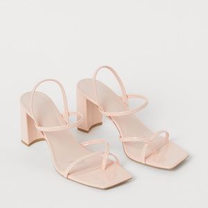 H&M Light Pink Block Heeled Sandals in Women’s Size 8